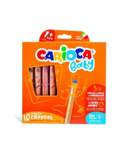 Crayons for babies CARIOCA BABY 3in1 1+, 10 pcs. – 2