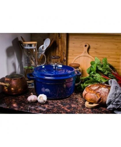Grandfeu blue pot, 4.7l with lid – 9