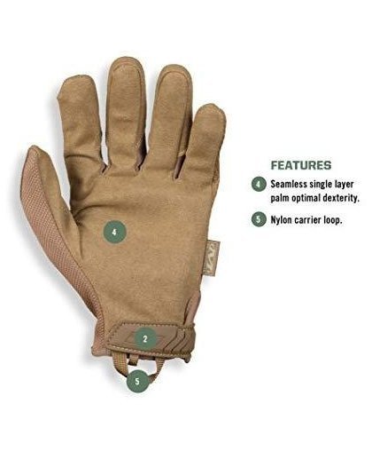 Mechanix Wear Gloves Mechanix The Original® Coyote 11 / XL size. Velcro, artificial leather, TrekDry® – 13