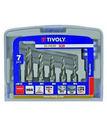 Tivoly Combination Thread Set FTH 1/4 "shank M3-M10 + magnetic holder" Half-Box " – 3
