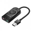 External USB audio card UGREEN 15cm (black) External USB audio card UGREEN 15cm (black)