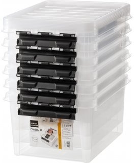 SmartStore Classic 31 -säilytyslaatikko kannella, 6 kpl pakkaus
