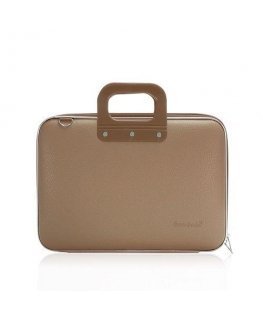 Computer bag MedioBOMBATA Classic 13, sand brown color.