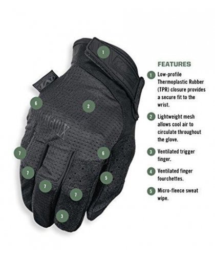 Mechanix Wear Gloves Mechanix SPECIALTY VENT, with ventilation holes, black size 9 / M. Velcro, artificial 0.6mm leather.touchsc – 4