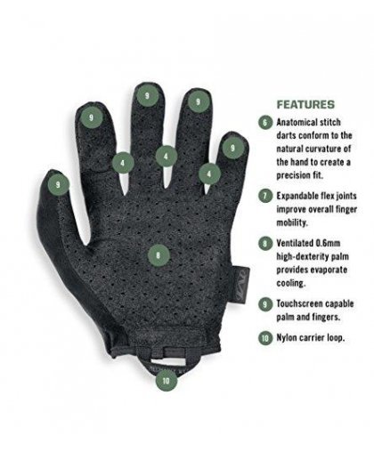 Mechanix Wear Gloves Mechanix SPECIALTY VENT, with ventilation holes, black size 9 / M. Velcro, artificial 0.6mm leather.touchsc – 5