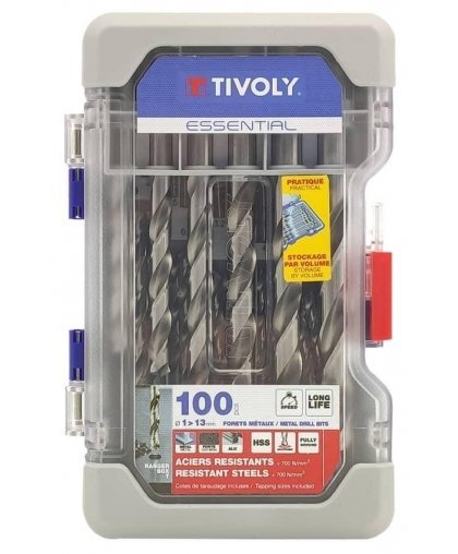 Tivoly Metal drill set 100pcs /