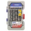 Tivoly Metal drill set 100pcs / pc. HSS Ø1-13 mm, 118 ° "Split point", ground.