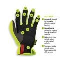 Mechanix Wear Gloves Mechanix FastFit® HiViz yellow size 12 / XXL. Wrinkled cuff, faux leather, TrekDry®, reflective inscription