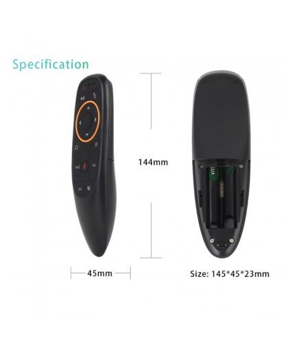 Riff G10s Универсальный Smart TV - PC - Android TV Wireless / IR Пульт с голосовым асистентом & Гироскопом Черный – 3