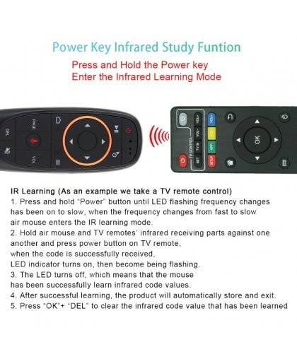 Riff G10s Универсальный Smart TV - PC - Android TV Wireless / IR Пульт с голосовым асистентом & Гироскопом Черный – 4
