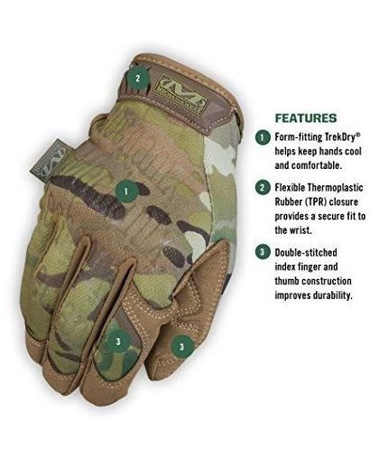 Mechanix Wear Gloves Mechanix The Original® Multicam® Camouflage size 12 / XXL. Velcro, artificial leather, TrekDry® – 8