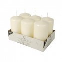 Papstar Candle - cylinder, cream, D 6 cm, H 11.5 cm, 24 h, 6 pcs. Papstar Candle - cylinder, cream, D 6 cm, H 11.5 cm, 24 h, 6 pcs.