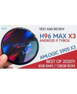 Riff H96 Max X3 4K Multimedia atkaņotājs Smart TV Box 4GB +128GB Android 9.0 Wi-Fi / BT Amlogic S905 Melna