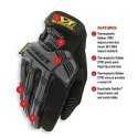 Mechanix Wear Gloves Mechanix M-Pact® 58 black size 9 / M. Velcro, TrekDry®, faux leather, palm, teeth, Armortex®, finger protec