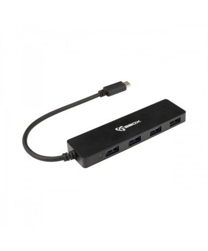 KONCENTRATORIAUS USB Sbox H-404C 4 x USB-A 3.0 (1782 uniw)