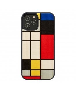MAN&WOOD case for iPhone 12 Pro Max mondrian wood black