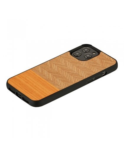 MAN&WOOD case for iPhone 12 Pro Max herringbone arancia black – 2