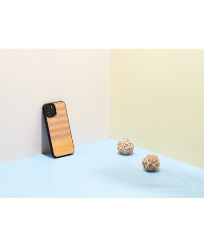 MAN&WOOD case for iPhone 12 Pro Max herringbone arancia black – 3