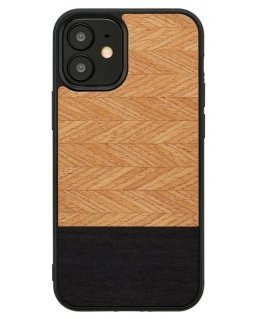 MAN&WOOD case for iPhone 12 mini herringbone nero black
