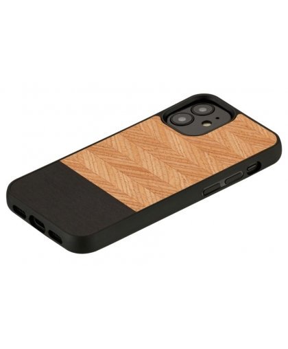 MAN&WOOD case for iPhone 12 mini herringbone nero black – 2
