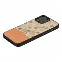 MAN&WOOD case for iPhone 12/12 Pro pink flower juodas MAN&WOOD case for iPhone 12/12 Pro pink flower juodas