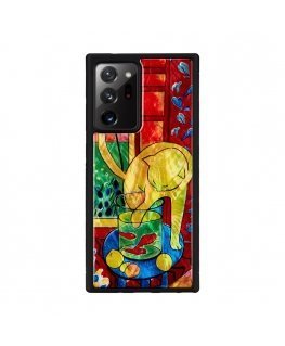 iKins case for Samsung Galaxy Note 20 Ultra cat with red fish