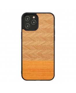 MAN&WOOD case for iPhone 12/12 Pro herringbone arancia black