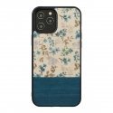 MAN&WOOD case for iPhone 12/12 Pro blue flower black MAN&WOOD case for iPhone 12/12 Pro blue flower black