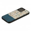 MAN&WOOD case for iPhone 12/12 Pro blue flower black MAN&WOOD case for iPhone 12/12 Pro blue flower black