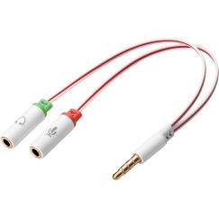 Sandberg 508-59 audiokaabel 0 m 3.5mm TRS Valge