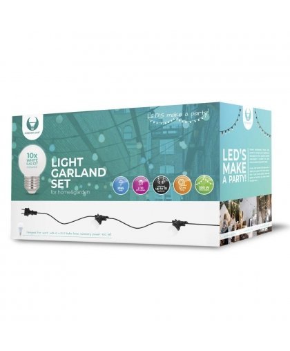 TFO Forever Light Garland Set / 2W / 10x E27 / IP65 / 12m / Baltas – 3