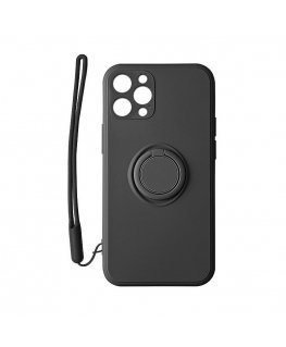 Mocco Pastel Ring Silicone Back Case for Xiaomi Redmi Note 9T Black