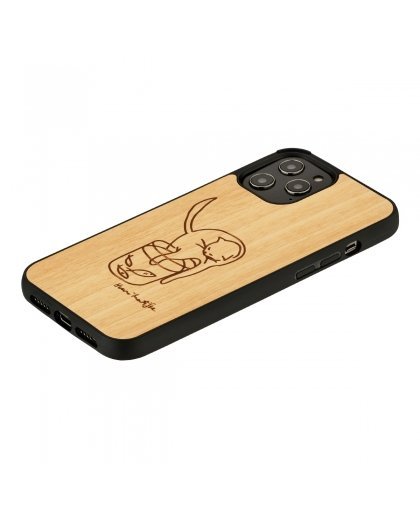 MAN&WOOD case for iPhone 12 Pro Max cat with red fish – 2