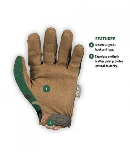 Mechanix Wear Gloves Mechanix The Original® Woodland Camo size 10 / L. Velcro, artificial leather, TrekDry® – 5