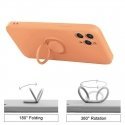 Mocco Pastel Ring Silicone Back Case Aizmugurējais Silikona Apvalks Priekš Apple iPhone 12 Max Oranžs