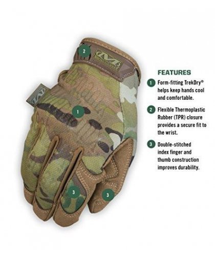 Mechanix Wear Gloves Mechanix The Original® Multicam® Camouflage 8 / S size. Velcro, artificial leather, TrekDry® – 3