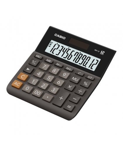 Desktop calculator CASIO MH-12, 127 x 136.5 x 28.8 mm, black