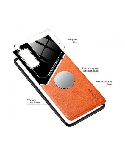Mocco Lens Leather Back Case Aizmugurējais Ādas Apvalks Priekš Apple Iphone 12 Mini Oranžs – 3