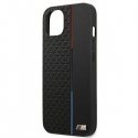 BMW M Collection BMHCP13STRTBK Leather Back Case For Apple iPhone 13 Mini Black