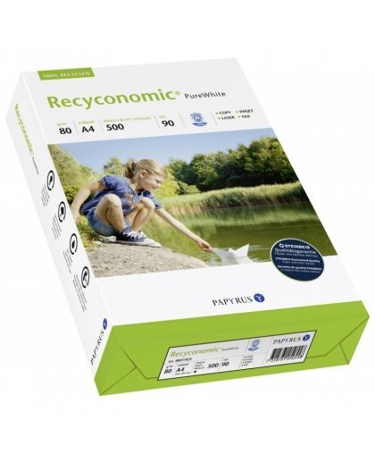 Recyconomic Pure White ISO 90 A 4 500 Sheets 80 g – 2