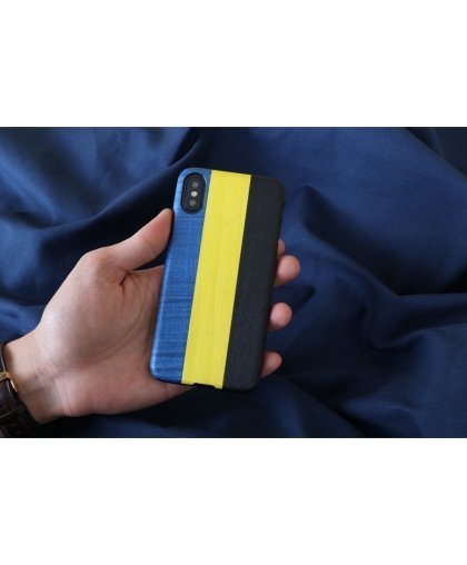 MAN&WOOD SmartPhone case iPhone X/XS dandy blue black – 3