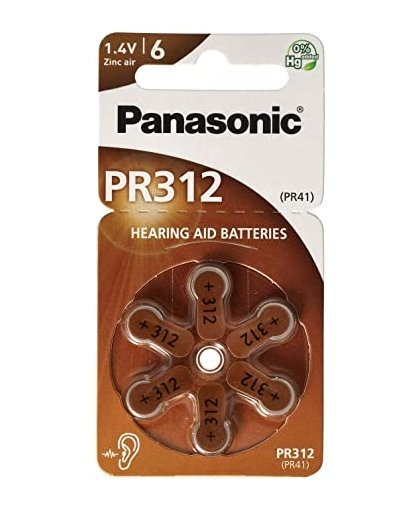 Panasonic PR 312 Zinc Air 6 pcs. Hearing Aid Cells – 2