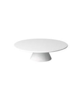 No Brand Cake tray CASUAL, on leg, white, melamine, D 31 cm, H 8 cm, 1 pc
