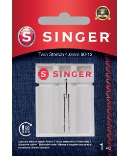 Singer Twin Stretch Needle, Decorative, 4.0 80/12