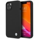 Dėklas BMW BMHCP13SSILBK iPhone 13 mini 5.4 quotjuodas / juodas kietas silikoninis parašas Dėklas BMW BMHCP13SSILBK iPhone 13 mini 5.4 quotjuodas / juodas kietas silikoninis parašas