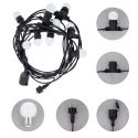 Forever Light LED гирлянда / 2W / 10x E27 / IP65 / 12m / Белый / Pозовый / Cиний