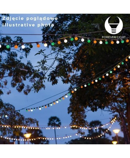 Forever Light LED гирлянда / 2W / 10x E27 / IP65 / 12m / Белый / Pозовый / Cиний – 6