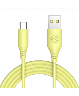 Tellur Silicone USB to Type-C cable 3A, 1m, yellow