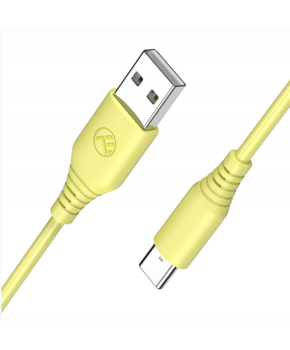Tellur Silicone USB to Type-C cable 3A, 1m, yellow – 2