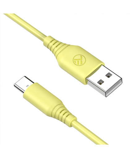 Tellur Silicone USB to Type-C cable 3A, 1m, yellow – 3